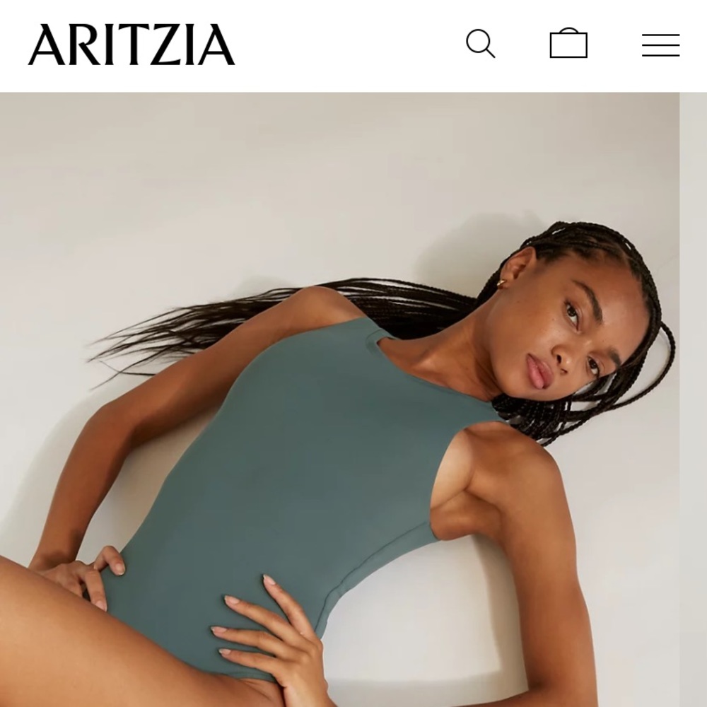 Aritzia Babaton Contour BodySuit (blue/ teal)